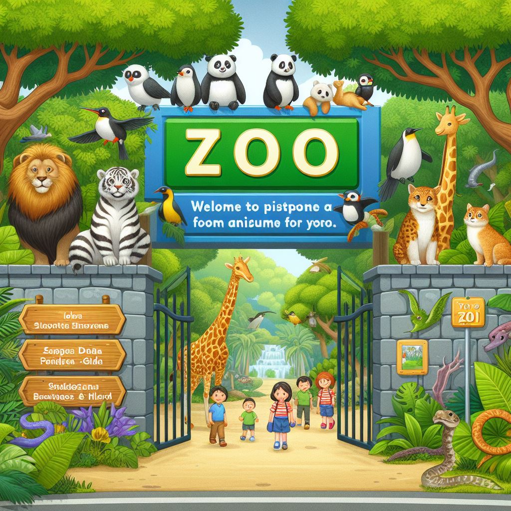 Een plaatje van de ingang van de dierentuin