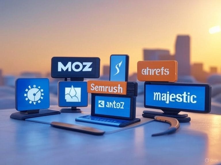 verschillende tools naast elkaar zoals semrush, mos en ahrefs