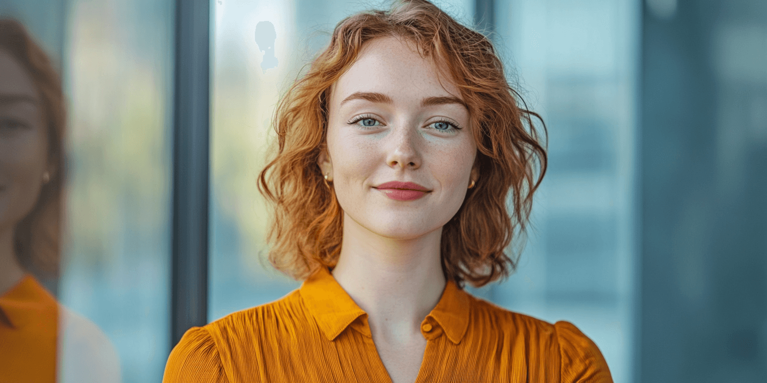 vrouw met rood haar die de robots.txt aan het doen is