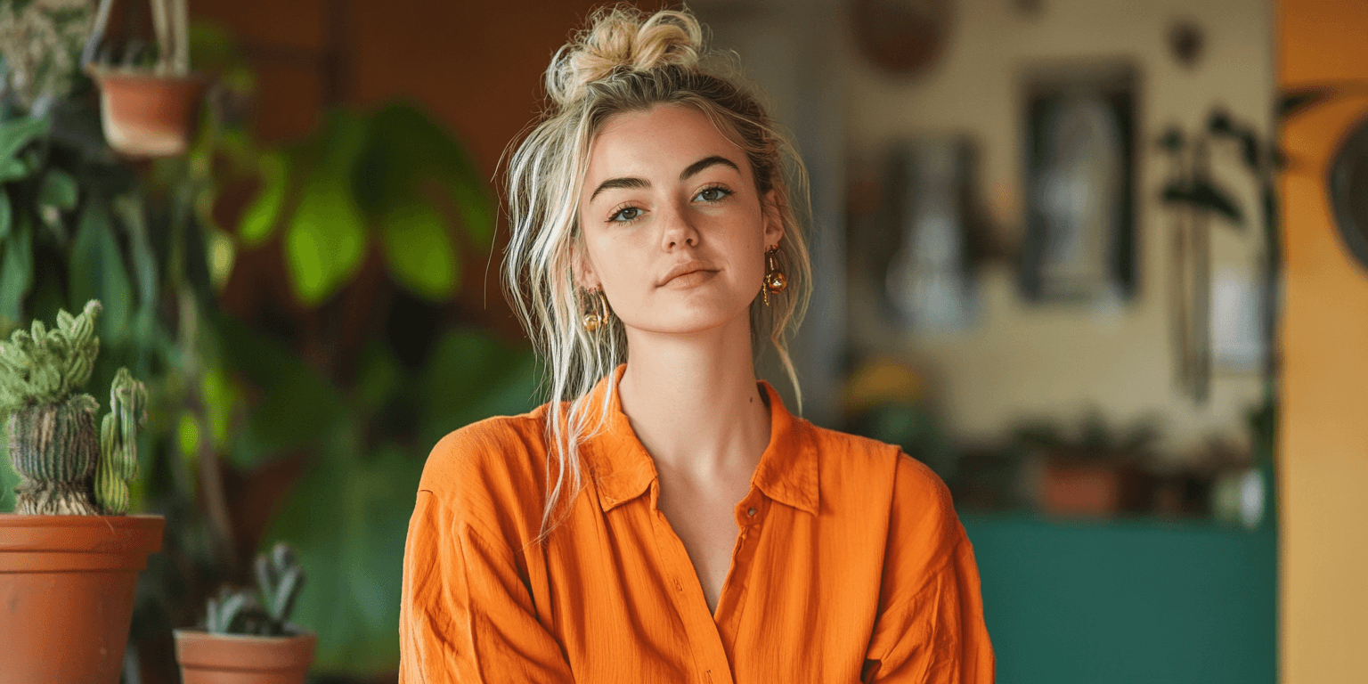 Vrouw die bezig is met acroniemen