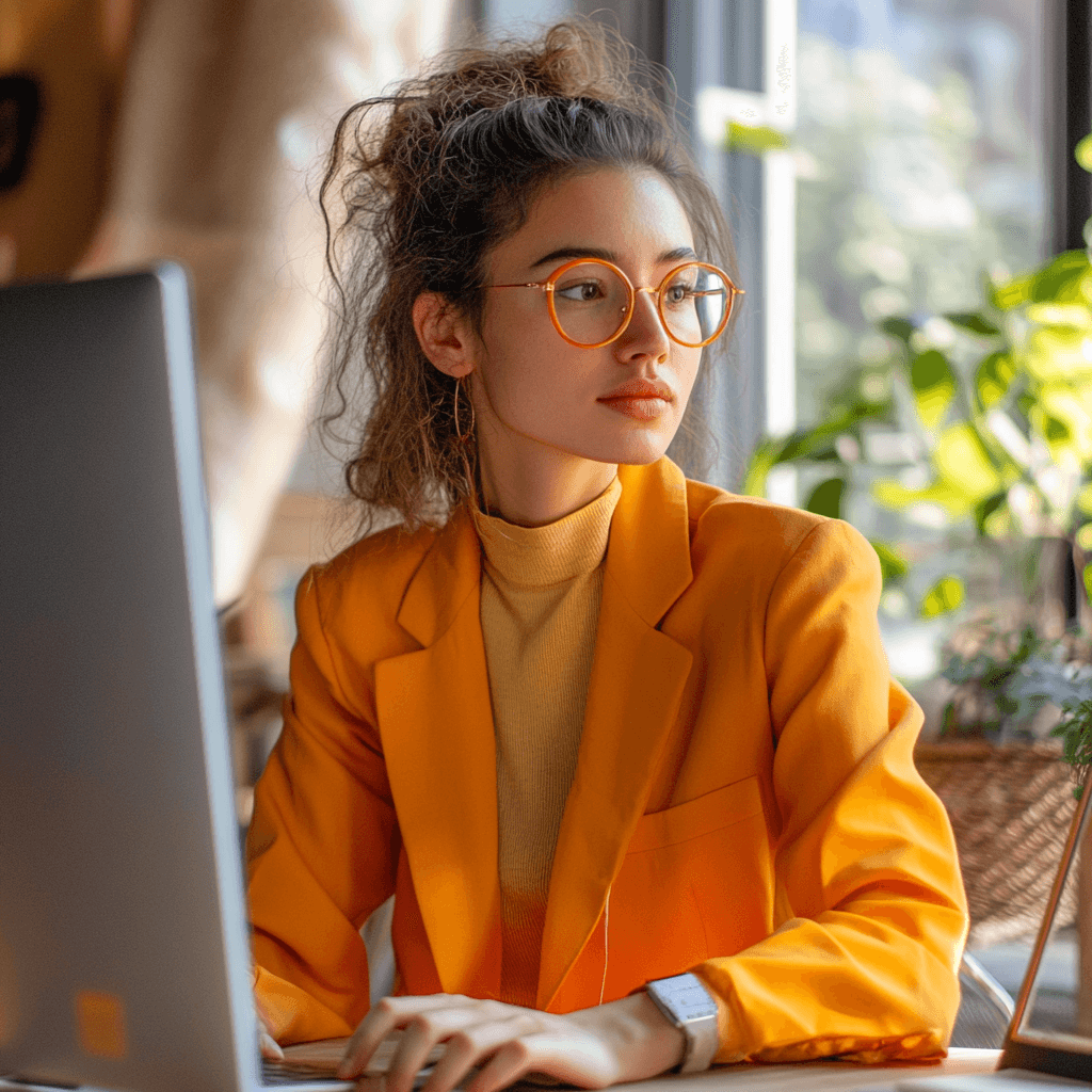 vrouw die werkt met seo checklist