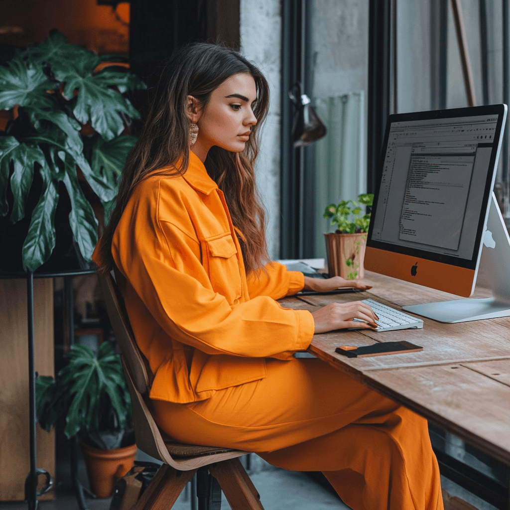 iemand die werkt aan on-page seo