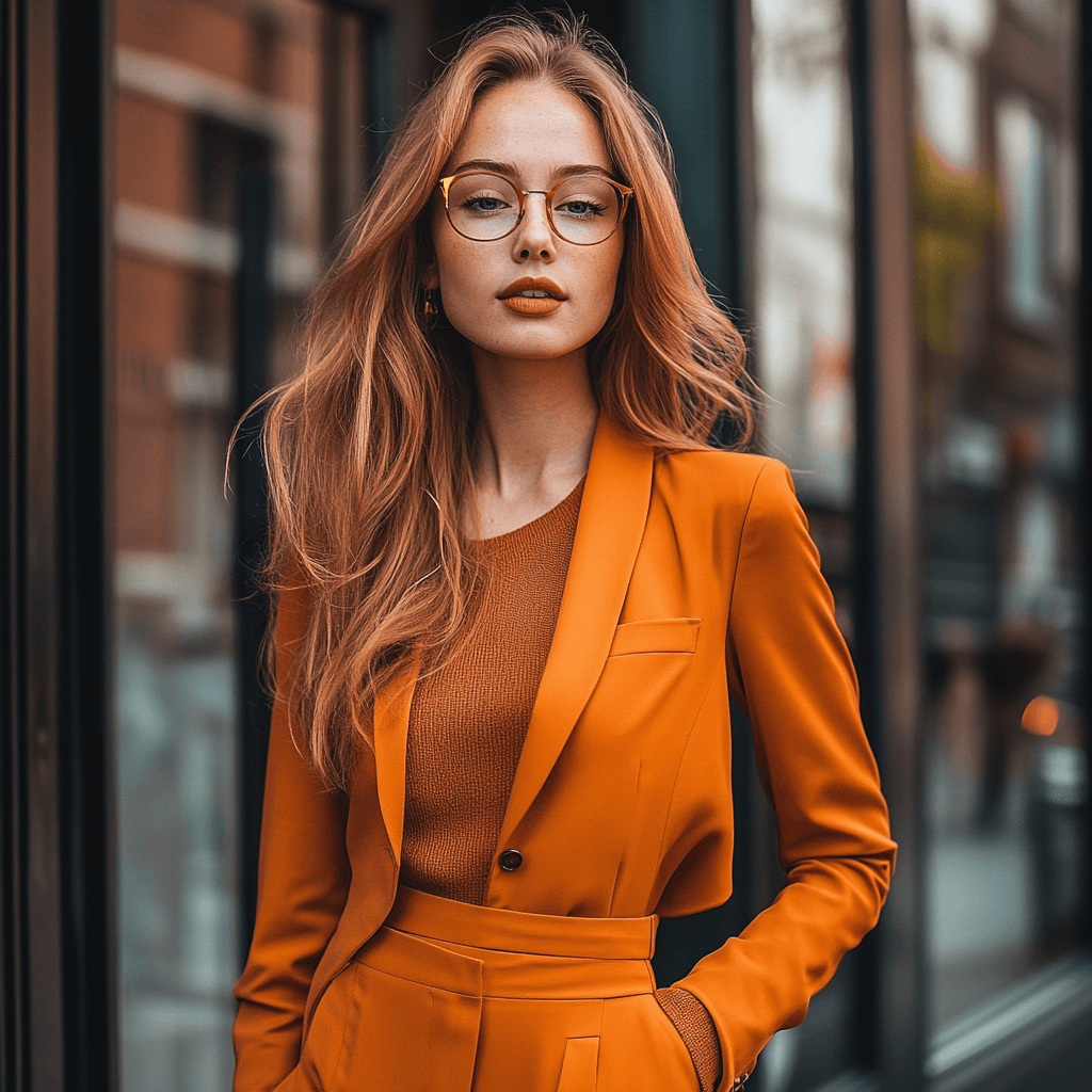 Vrouw die netjes gekleed is en denkt aan semrush 