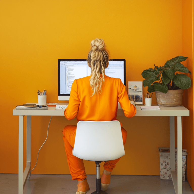 iemand die werkt aan de seo checklist