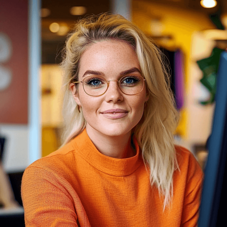 Vrouw die bezig is met backlins op een computer