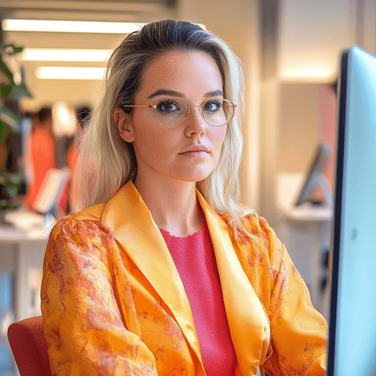 vrouw die een zoekwoorden onderzoek aan het doen is