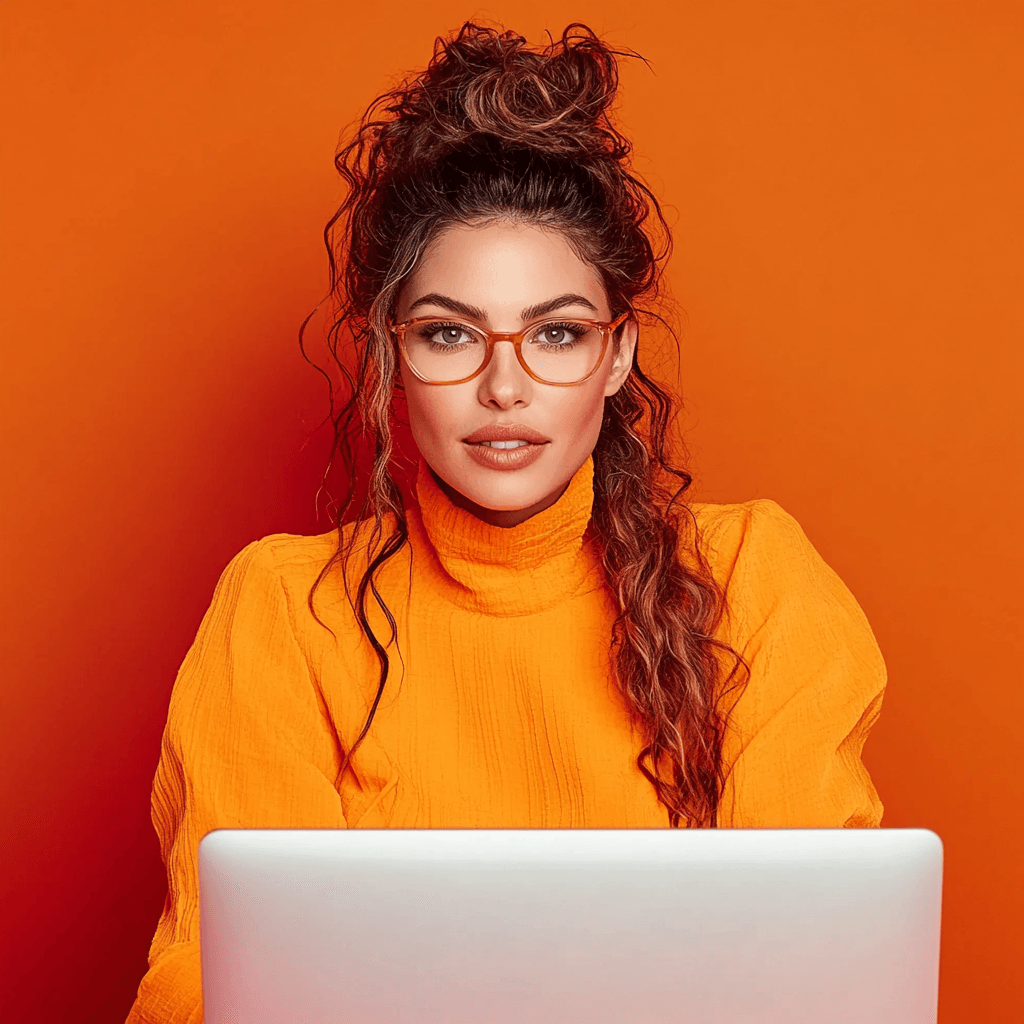 vrouw die aan seo werkt op een pc