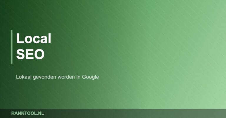 Local seo - Ranktool.nl
