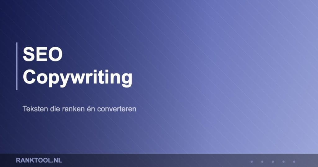 SEO Copywriting - Ranktool.nl