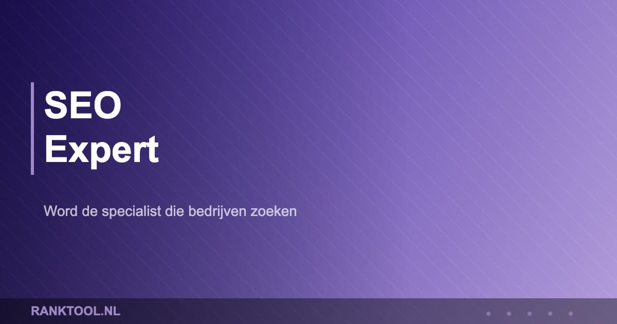 SEO Expert - Ranktool.nl