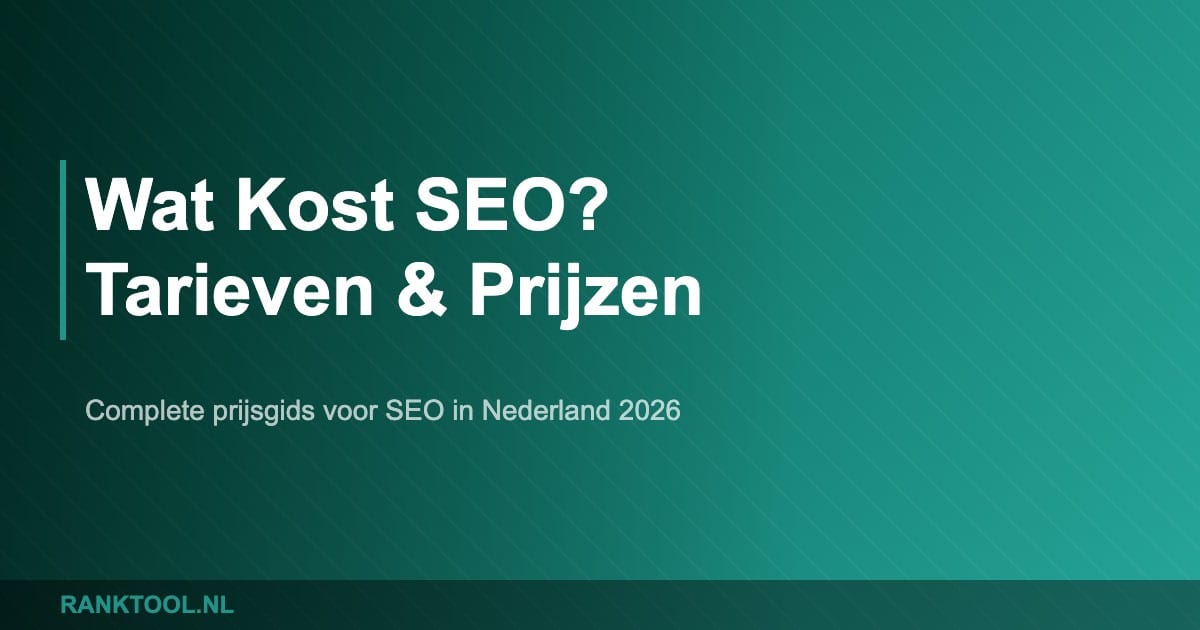 Wat kost seo featured - Ranktool.nl