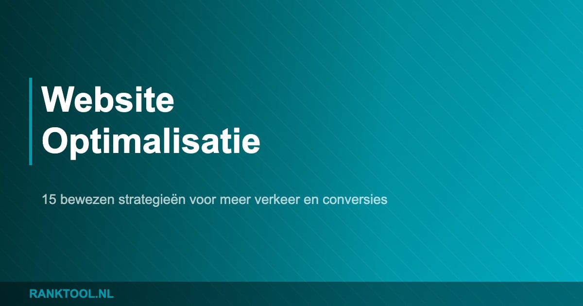 Website optimalisatie featured - Ranktool.nl
