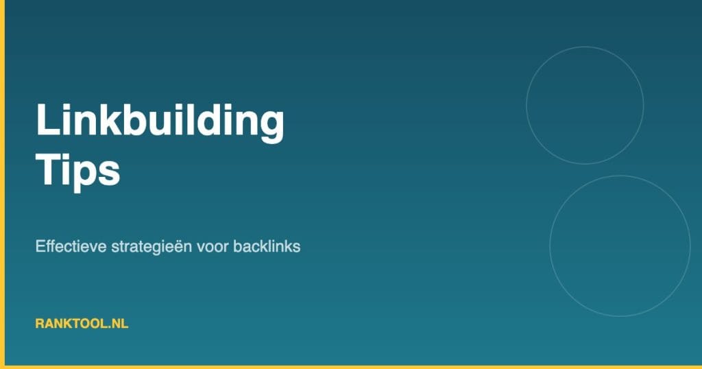Linkbuilding tips SEO