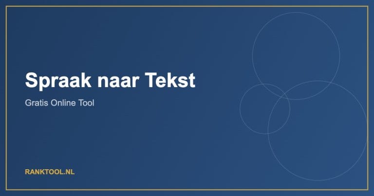 Spraak naar Tekst